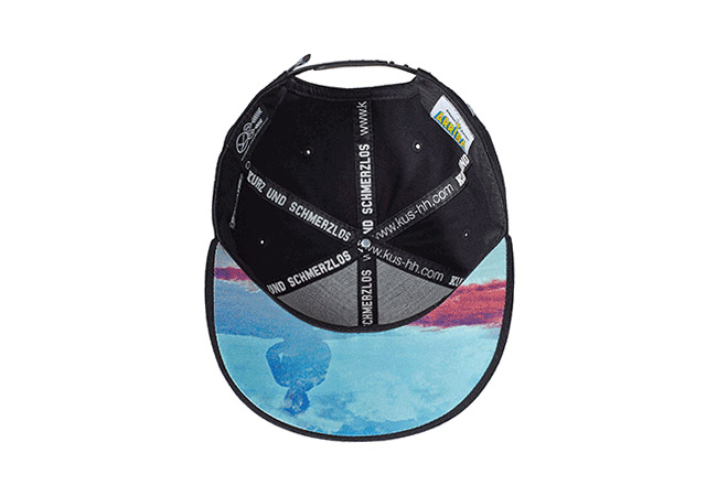 Snapback Cap schwarz blau 605 Unterseite