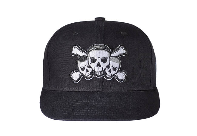 Snapback Cap schwarz 629 Vorderseite