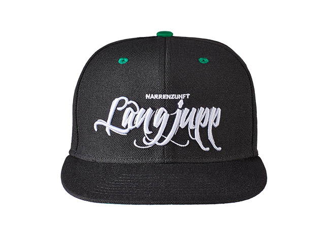 Snapback Cap schwarz 614 Vorderseite