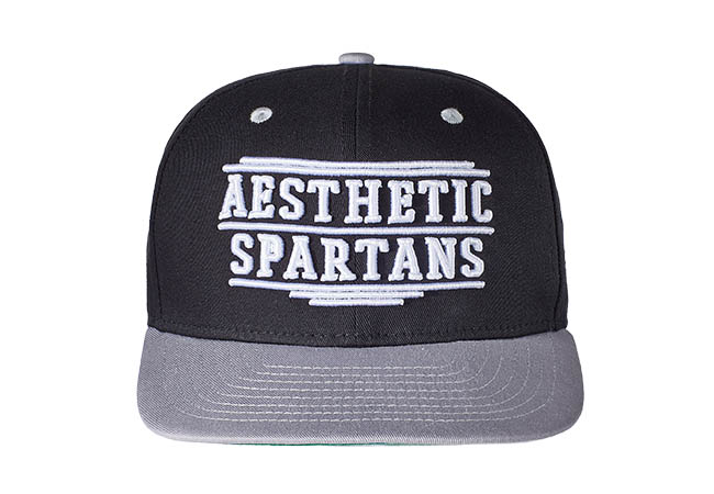 Snapback Cap schwarz grau 561 Vorderseite