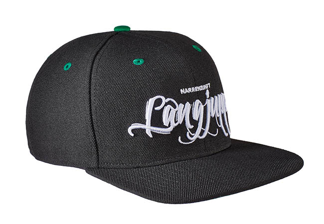 Snapback Cap schwarz 614 Seitenansicht