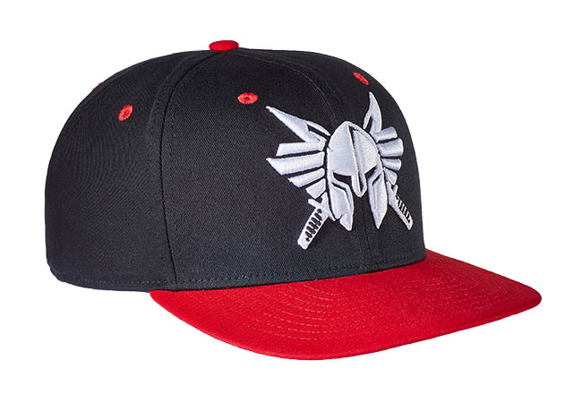 Snapback Cap schwarz rot 541 Seitenansicht