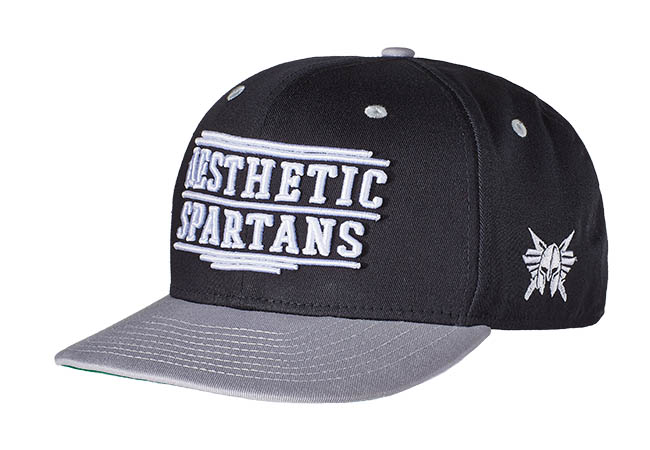 Snapback Cap schwarz grau 561 Seitenansicht