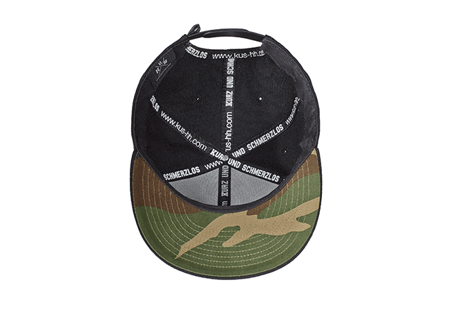 Snapback Cap schwarz 534 Unterseite