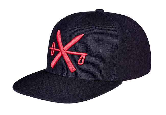 Snapback Cap schwarz rot 806 Seitenansicht