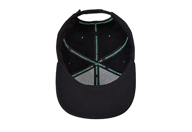 Snapback Cap schwarz 835 Unterseite